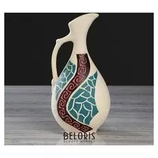 Ваза настольная "Кувшин", под шамот, греческая, разноцветная, 23 см