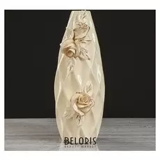 Ваза настольная "Лего", кремовая, лепка, 27 см