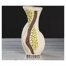 Ваза настольная "Леонардо", под шамот, греческая, разноцветная, 30 см