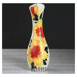 Ваза настольная "Мадера" 31 см, цветы