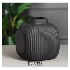 Ваза настольная "Милан", чёрная, 18 см