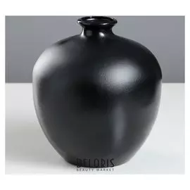 Ваза настольная "Милита", черная, 21 см