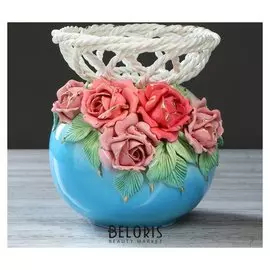 Ваза настольная "Мирида", цветная лепка, 23 см