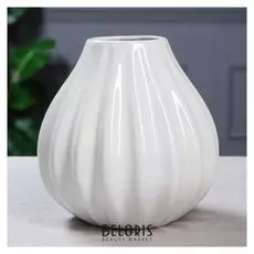 Ваза настольная "Муза", белая, 17 см