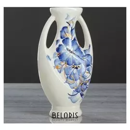 Ваза настольная "Муза", роспись, цветы, 21 см