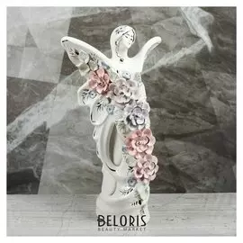 Ваза настольная "Нимфа", цветная лепка, 35 см