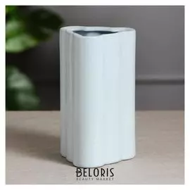 Ваза настольная "Облако", глянец, голубая, 18 см