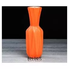 Ваза настольная "Оригами 2" коралловая, 28 см