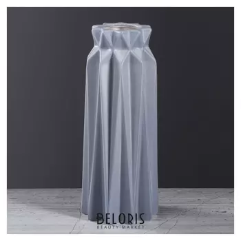 Ваза настольная "Оригами" №3, геометрия, серая, 26 см
