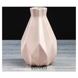 Ваза настольная "Оригами", геометрия, розовая, 22 см