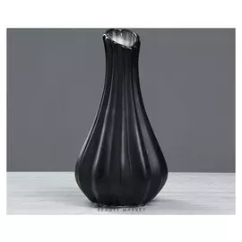 Ваза настольная "Перлина", чёрная, 30 см
