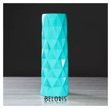 Ваза настольная "Поли", голубая, 40 см