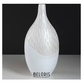 Ваза настольная "Рафина", цвет серебристый, 39 см