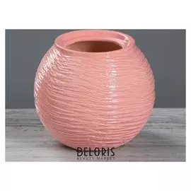 Ваза настольная "Шарик №2", розовая, 10,5 см