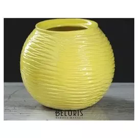 Ваза настольная "Шарик №2", жёлтая, 10,5 см