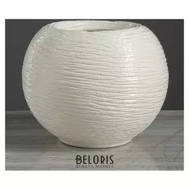 Ваза настольная "Шарик №4", белая, 15 см