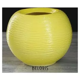 Ваза настольная "Шарик №4", жёлтая, 15 см