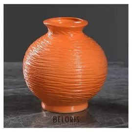 Ваза настольная "Шарик" оранжевая, 13 см