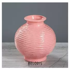 Ваза настольная "Шарик" розовая, 13 см