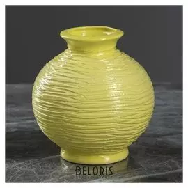 Ваза настольная "Шарик" жёлтая, 13 см