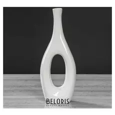 Ваза настольная "Силуэт", белая, 36 см