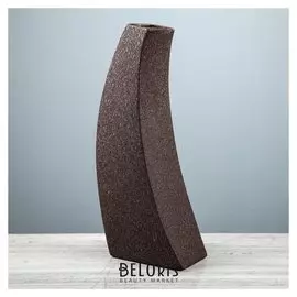 Ваза настольная "Скала", шёлк, коричневая, 39 см