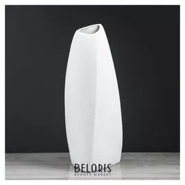 Ваза настольная "Стела", шёлк, белая, 38 см