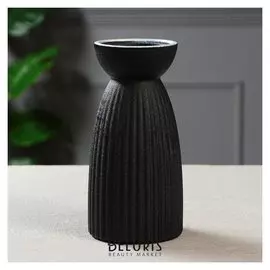 Ваза настольная "Тиффани", чёрная, 21 см