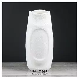 Ваза настольная "Титан", шёлк, белая, 31 см