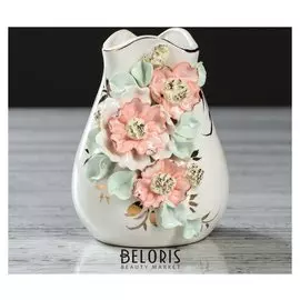 Ваза настольная "Тюльпан", цветная лепка, 13 см