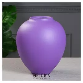 Ваза настольная"Велеса" цвет фиолетовый, муар, 27 см