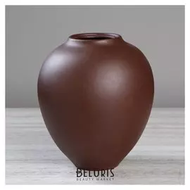 Ваза настольная "Велеса", муар, коричневая, 25 см