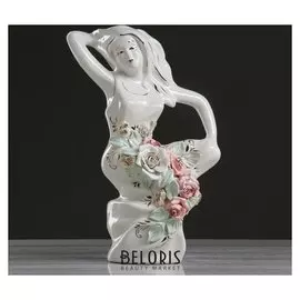 Ваза настольная "Виктория", цветная лепка, 36 см