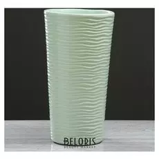 Ваза настольная "Волна" ментоловая, 27 см