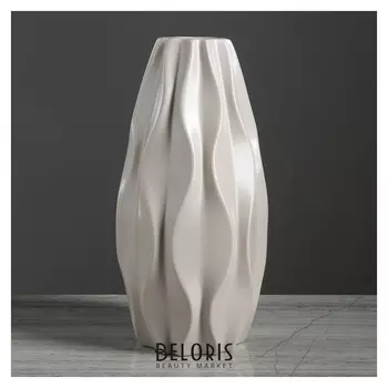 Ваза настольная "Зефир", серая, 28 см