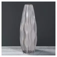 Ваза настольная "Зефир", серая, 36 см