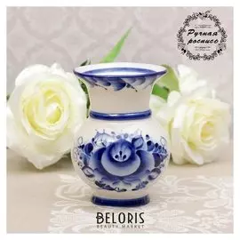 Ваза «Незабудка», 11 см, гжель