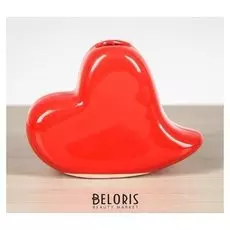 Ваза "Сердце" красное, 9 см