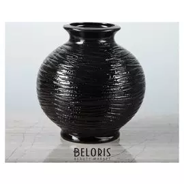 Ваза "Шарик" чёрная, 13 см