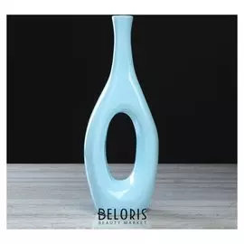 Ваза "Силуэт" голубая, 36 см