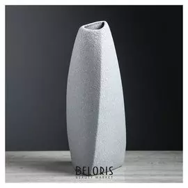 Ваза "Стела" шёлк, серая, 38 см