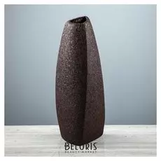 Ваза "Стела" шёлк, шоколад, 38 см