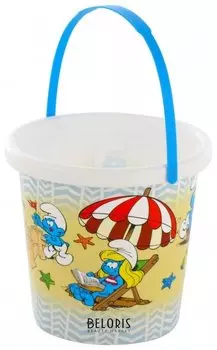 Ведро с наклейкой Смурфики-1