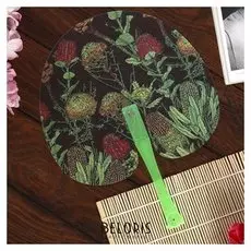 Веер-опахало "Сад цветов" 24,5х22 см