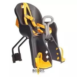 Велокресло переднее Bq-10 с ручкой, крепление на раму, цвет тёмно-серый