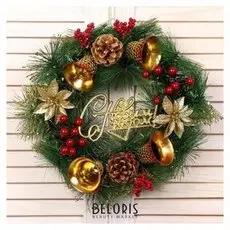 Венок новогодний D-30 см "Новогодние колокольчики"