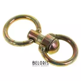 Вертлюг большой с кольцом, общая длина 9,3см, диаметр кольца 4,3см, толщина проволоки 0,6см