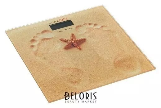 Весы напольные Luazon Lve-005, электронные, 2*ааа (Не в компл.), до 180 кг, "Песок"