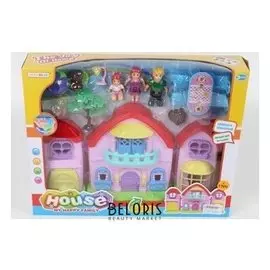Домик с куклами и мебелью (свет, звук)