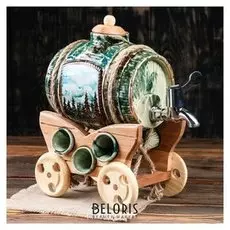 Винный набор "Горы" бочка 2,5 л и 6 рюмок